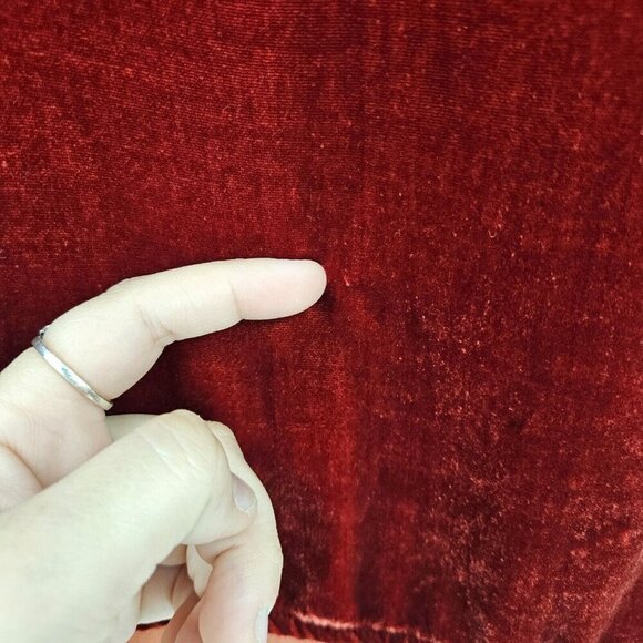 Cut Loose Velvet Tunic Top Red Women’s Size XS Artsy Lagenlook Relaxed Fit - Picture 10 of 13